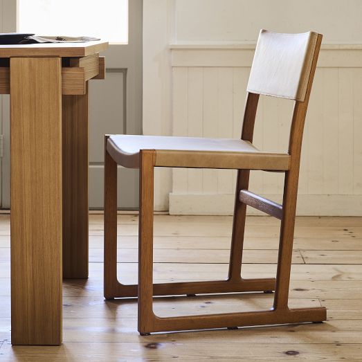 Clyde Leather Dining Chair by West Elm