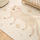 Safari Neutral Lion Wool Rug