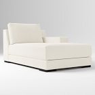 Open Box: Dalton Right-Arm Chaise - Performance Yarn Dyed Linen Weave Alabaster, Black