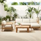 Playa Outdoor Reversible Sectional (92"), Lounge Chair &amp; Coffee Table Set