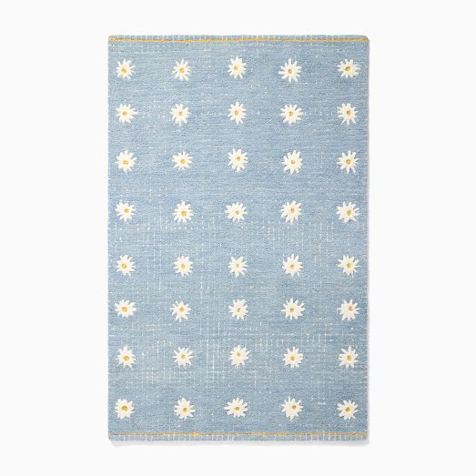 Daisy Grid Wool Rug by West Elm