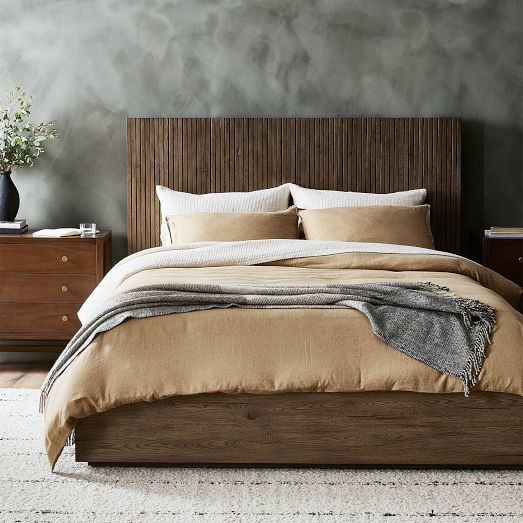 Zahra Reeded Oak Bed by West Elm