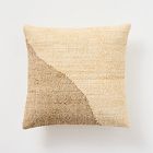 Colorblock Jute Pillow Cover