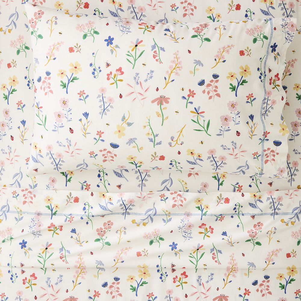 Little Garden Floral Sheet Set - Pink Blush, Queen