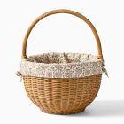 Pink Chicken Woven Easter Basket w/ Liner