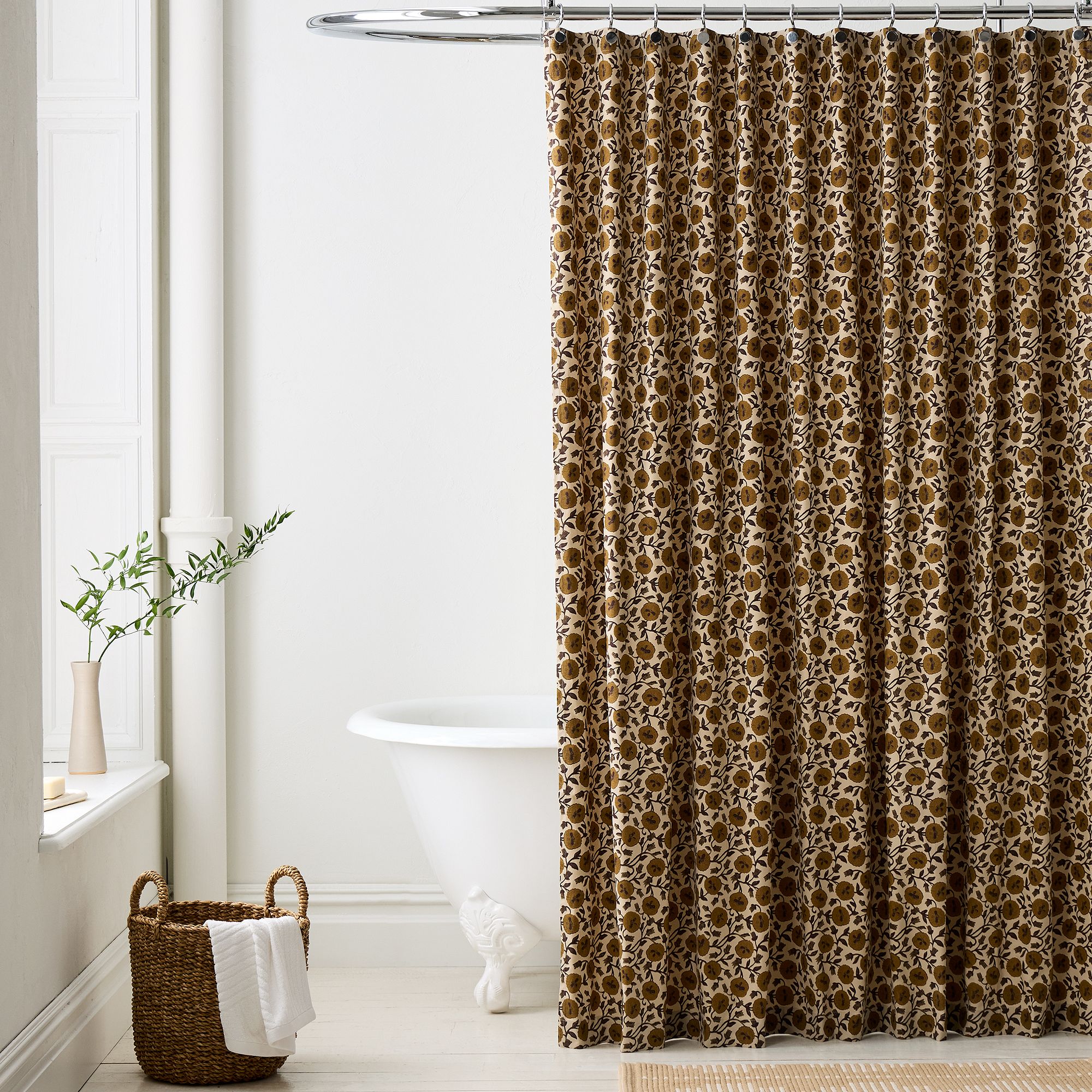 Laney Floral Shower Curtain by West Elm