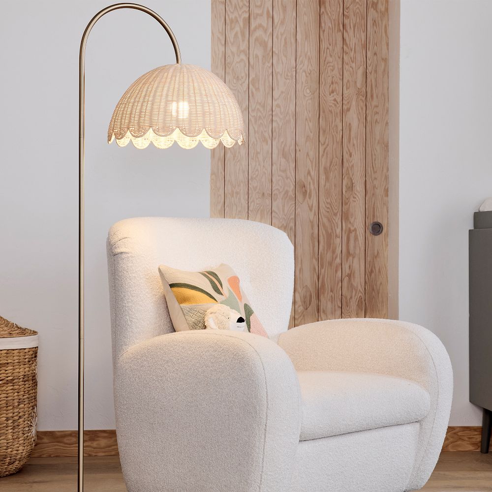 Rattan Bubble Floor Lamp (60") by West Elm