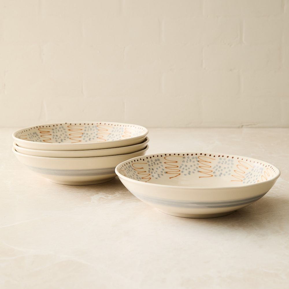 Diya Stoneware Pasta Bowls - Set of 8