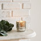 Mercury Glass Fluted Candles - Cypress Sage