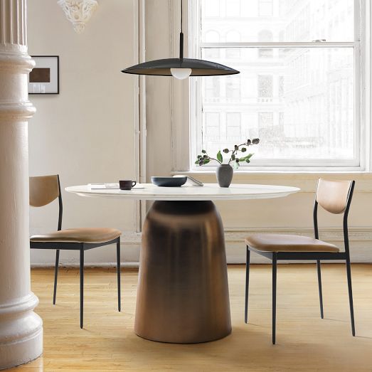 Olina Marble Round Dining Table (48") by West Elm