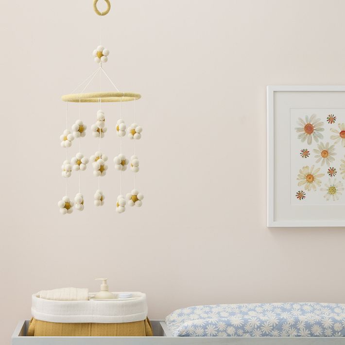Felt Daisy Mobile Nursery Decor | West Elm