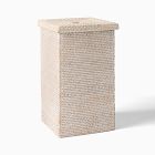 Modern Weave Hamper, Whitewash, 15"d x 25"h