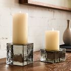 Cast Glass Pillar Holders