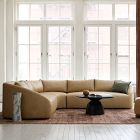 Aviana Leather 3-Piece L-Shaped Wedge Sectional (122")