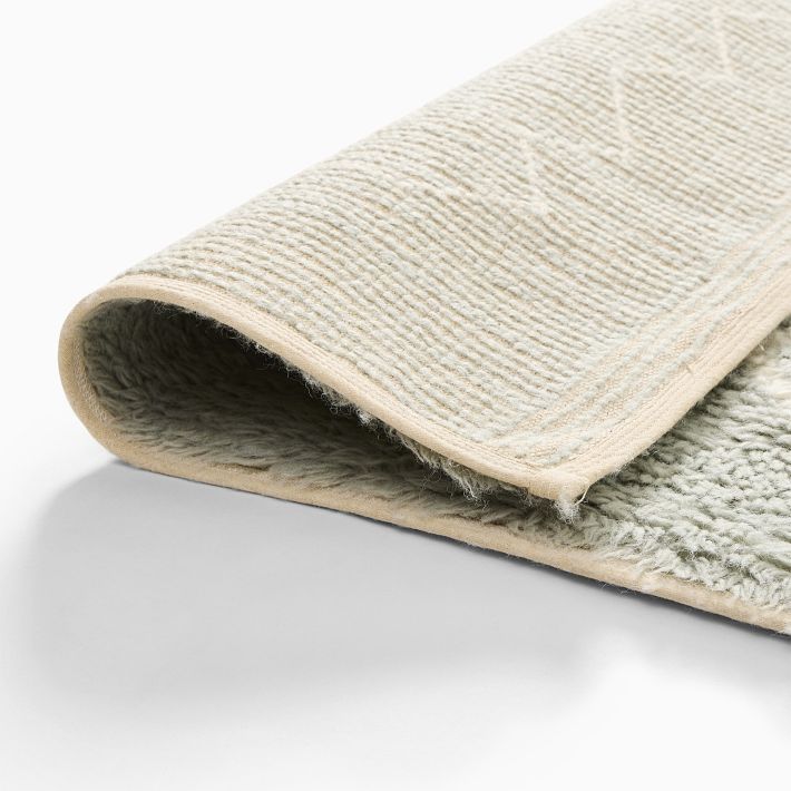 west elm 大判ラグ Zig Zag Washable Rug, Wool, 0.4