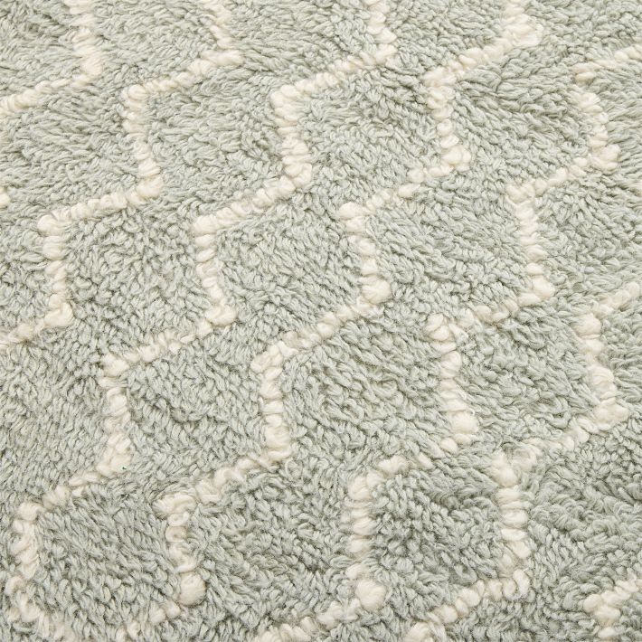 Zig Zag Washable Rug, Wool, 0.4