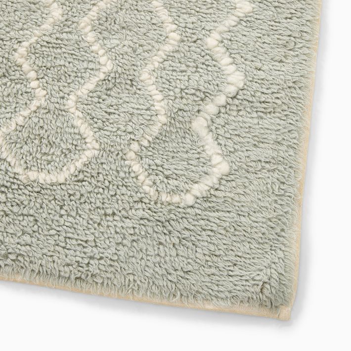 Zig Zag Washable Rug, Wool, 0.4