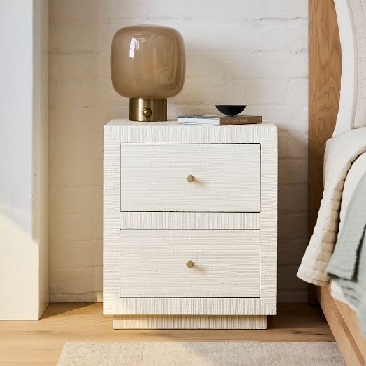 Mayson Painted Grasscloth Nightstand (18") by West Elm