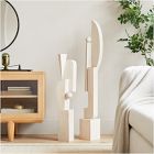Geometric Wood Floor Sculptures