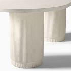 Fluted Outdoor Oval Concrete Dining Table (84")