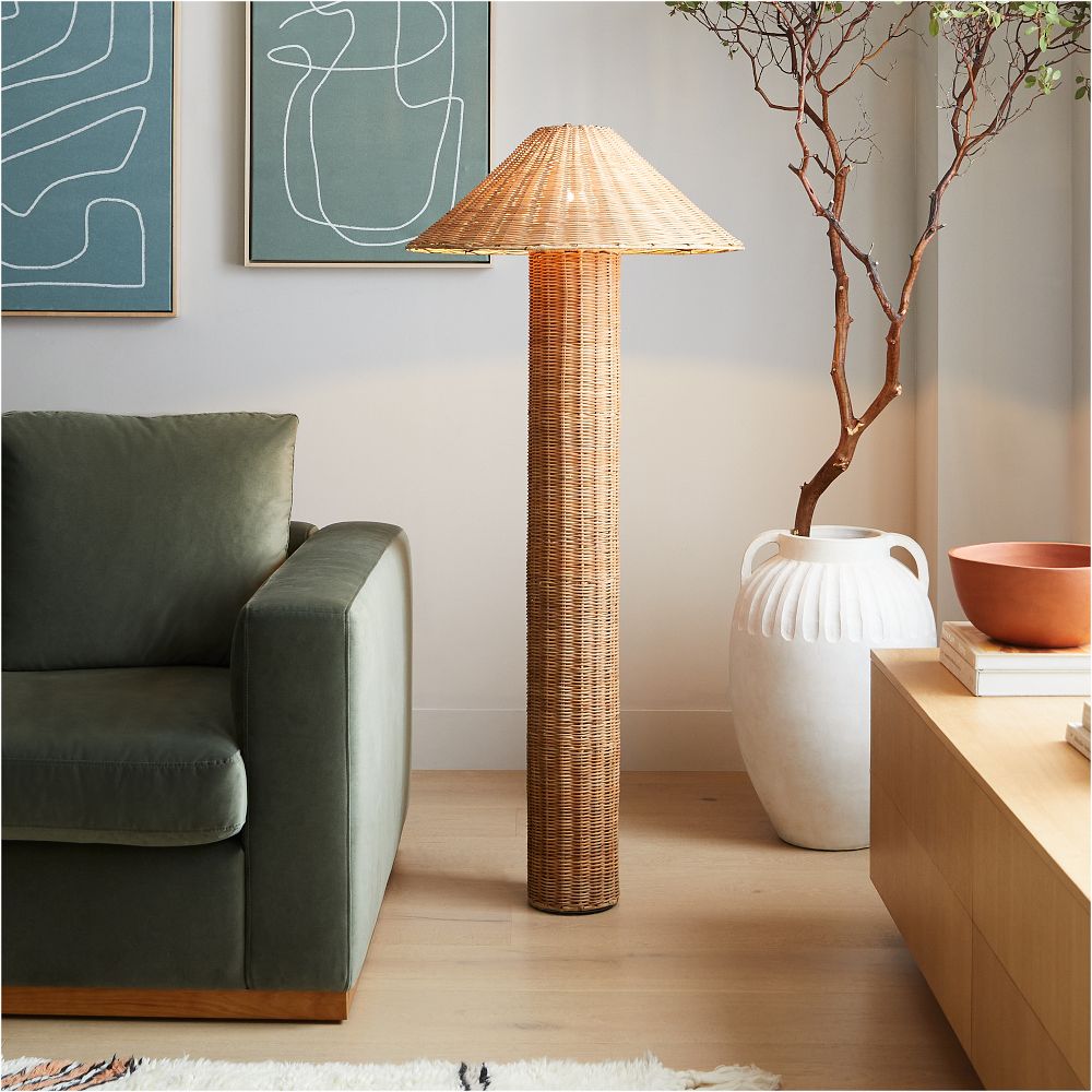 Amelia Woven Floor Lamp (59") by West Elm