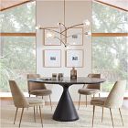 Silhouette Pedestal Marble Round Dining Table (48")