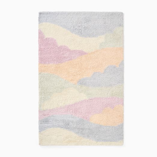 Butterfly Clouds Shag Wool Rug by West Elm