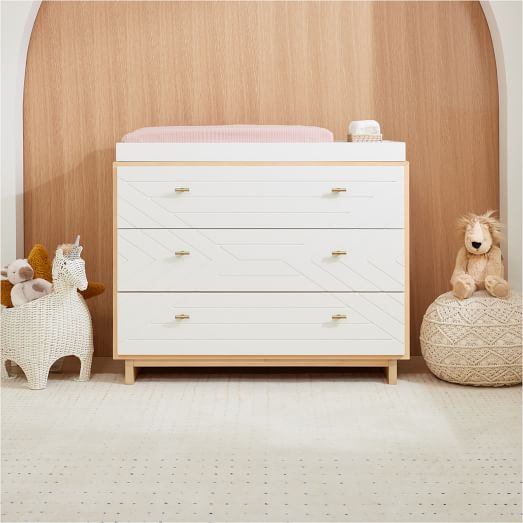 white nursery dresser Soho 5-Drawer Dresser, quality material Wood Nursery Baby Dresser,White Bedroom