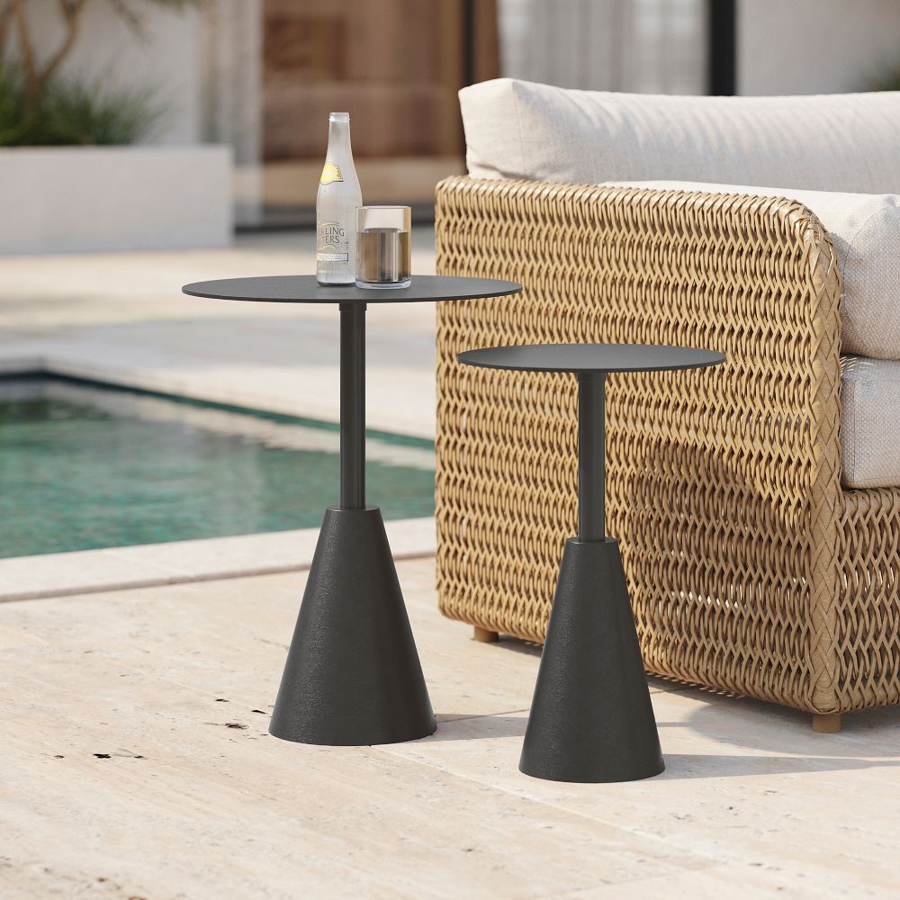 Tyra Outdoor Nesting Side Tables (12"-15.75") by West Elm