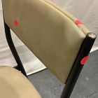 Open Box: Alessio Leather Dining Chair - Ludlow Leather Cumin, Textured Antique Bronze with Champagne Bronze Accent