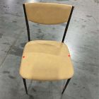 Open Box: Alessio Leather Dining Chair - Ludlow Leather Cumin, Textured Antique Bronze with Champagne Bronze Accent