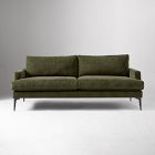 Open Box: Andes Sofa (86"W, 39"D) - Performance Distressed Velvet Juniper, Dark Pewter