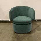 Open Box: Crescent Swivel Chair - Performance Distressed Velvet Lagoon