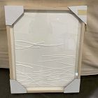 Open Box: Crossed Paths Framed Wall Art, Version I - Pickled White