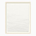 Open Box: Crossed Paths Framed Wall Art, Version I - Pickled White