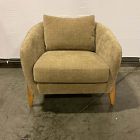 Open Box: Delray Chair - Performance Chenille Crossweave Tawny, Natural Oak