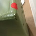 Open Box: Emma Chamberlain Lacquer Wrapped Nightstand (12") - Avocado, Polished Nickel
