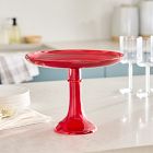 Open Box: Estelle Colored Glass Cake Stand Only - Red