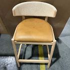 Open Box: Ezra Counter Stool (26") - Ludlow Leather Sesame, Blonde