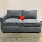 Open Box: Harris Left-Arm Bumper Chaise - Performance Velvet Graphite