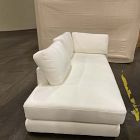 Open Box: Haven Left-Arm Bumper Chaise - Performance Washed Canvas White