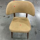 Open Box: Hyde Leather Dining Chair - Ludlow Leather Cumin, Dark Walnut