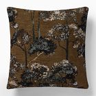 Chenille Jacquard Treescape Pillow Cover