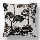 Chenille Jacquard Treescape Pillow Cover