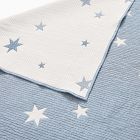 Star Chambray Reversible Baby Quilt