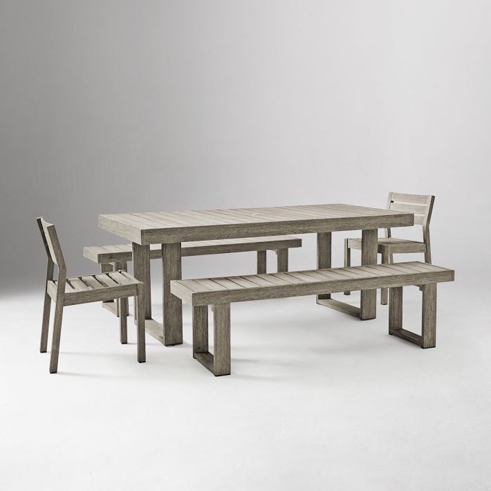 Portside Wood Outdoor Dining Set 76.5