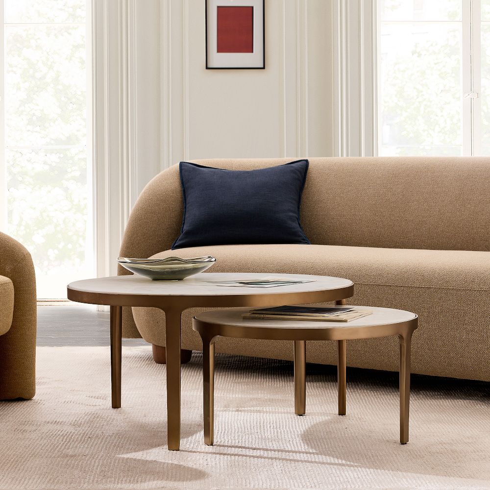 Elwell Marble Nesting Coffee Tables (24"-32") by West Elm