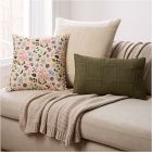 Spring Botanical Pastel Pillow Cover &amp; Throw Set