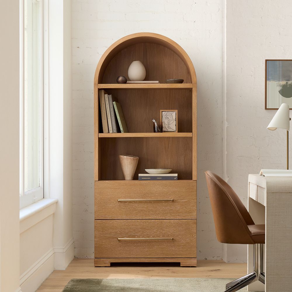 Ava Arched Cerused Bookcase (32") by West Elm