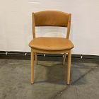 Open Box: Marcus Samuelsson Leather Dining Chair - Ludlow Leather Sesame, Blonde